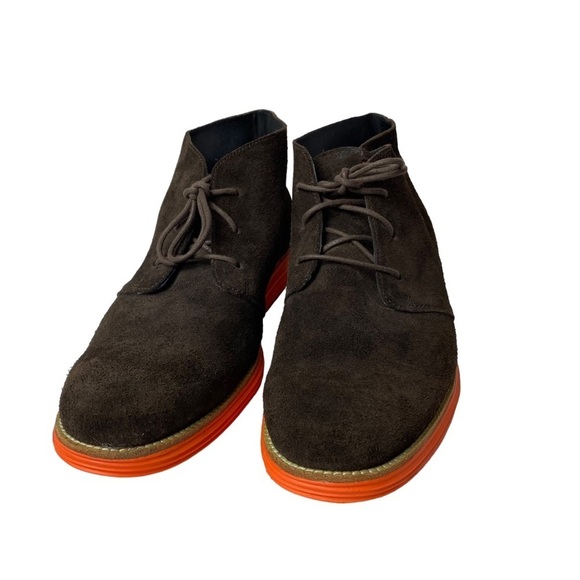 Cole Haan Mens LunarGrand Woodbury Brown Suede Chukka Boots Size 13 - Picture 3 of 7